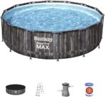Bestway Steel Pro Max, Above Ground Swimming Pool with Filter, Rattan Print, 14ft - Image 6