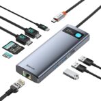 Baseus Laptop Docking Station Dual Monitor, 9 in 1 USB C HUB with 1000Mbps, 2 HDMI 4K, 100W PD, SD/TF Card Reader, 3 USB, USB C Multiport Adapter for MacBook/Dell/HP/Surface/Lenovo - Image 7