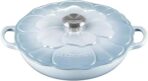 Le Creuset Enameled Cast Iron Signature Petal Braiser, 2.25 qt., Coastal Blue w/Stainless Steel Knob