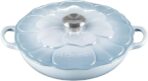 Le Creuset Enameled Cast Iron Signature Petal Braiser, 2.25 qt., Coastal Blue w/Stainless Steel Knob - Image 6