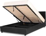 Ottoman Storage Faux Leather King Size Bed Frame (5ft) Bounce Sprung Slats Base (Black, 5ft) - Image 5