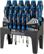 Draper 44 Piece Precision Screwdriver Hex Key and Bit Set | Soft Grip Drivers Hand Tools | DIY and Professional Kit | Tool Stand | Magnetic Tips | 81294 - Image 4