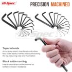30pc SAE & Metric Hex Allen Key Wrench Set. Includes Sizes From 0.035” Up To 10mm. In a Slim Folding Case - Image 6