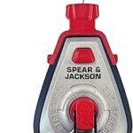 Spear & Jackson CHALKLINE Aluminium Chalk Line – 30m/100ft Fast Rewind String Line Tool with Chalk Powder Reel, Marker for Bricklayers, Builders, Outdoor Use, Durable & Easy Refill