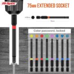 68pc 75 & 25mm Long Screw Driver Bit Set with Ratcheting Handle. Long Hex Shanks and Tamperproof Type Bits - Image 4