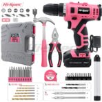 30pc Pink 12V Cordless Power Drill Driver and Home DIY Tool Kit Set. Complete in a Portable Carry Case - Image 7