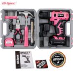 30pc Pink 12V Cordless Power Drill Driver and Home DIY Tool Kit Set. Complete in a Portable Carry Case - Image 2