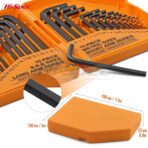 30pc SAE & Metric Hex Allen Key Wrench Set. Includes Sizes From 0.035” Up To 10mm. In a Slim Folding Case - Image 5