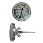 BQ225 2in Dial Thermometer, Back Connected, 150/700F, 1/4"-20, 2.125in Stem