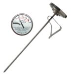 2in Dial Thermometer, Back Connected, 0/50 Maple Syrup, Recal Nut, 8in Stem