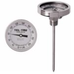 3in Dial Thermometer, Back Connected, -40/160FC, 1/2" NPT, 24in Stem
