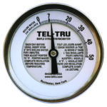 3in Dial Thermometer, Back Connected, 0/50 Maple Syrup, 1/4" NPT, 6in Stem