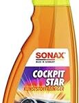 SONAX CockpitStar 02494000 Cockpit Cleaner Cleans and Maintains All Plastic Parts in the Car, Anti-Static and Dust-Repellent, 750 ml