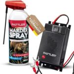 PATTLER Marten Repellent Set - Marten Deterrent Car Ultrasonic and Marten Spray Car 400 ml Marten Protection for Engine Compartment and Garage. Combination for Marten Repellent Car