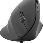 Speedlink PIAVO Ergonomic Vertical Mouse - Ergonomic Vertical Mouse Wired, Adjustable up to 2400 dpi, Rubberised Surface, Vertical Mouse with Cable USB-A, 5 Buttons, Black