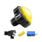 60 mm Button Convex Large Circle with Light Pattle Machine Switch Reset 1 Piece (Yellow-1) - Image 3