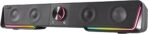 Speedlink Gravity RGB Stereo Soundbar - PC Speaker with Bluetooth Connection for Smartphone/Tablet and 3.5 mm Jack, RGB Lighting, Headphone and Mic Connection, Black