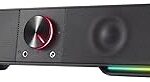 Speedlink Gravity RGB Stereo Soundbar - PC Speaker with Bluetooth Connection for Smartphone/Tablet and 3.5 mm Jack, RGB Lighting, Headphone and Mic Connection, Black