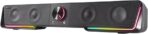 Speedlink Gravity RGB Stereo Soundbar - PC Speaker with Bluetooth Connection for Smartphone/Tablet and 3.5 mm Jack, RGB Lighting, Headphone and Mic Connection, Black - Image 2