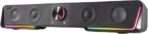 Speedlink Gravity RGB Stereo Soundbar - PC Speaker with Bluetooth Connection for Smartphone/Tablet and 3.5 mm Jack, RGB Lighting, Headphone and Mic Connection, Black - Image 4