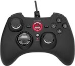 Speedlink RAIT Gamepad kabelgebunden – Gaming PC Controller mit Kabel, Vibrationsfunktion, Dauerfeuer Funktion, für PC, PS3, Switch, gummierte Oberfläche, schwarz - Image 2